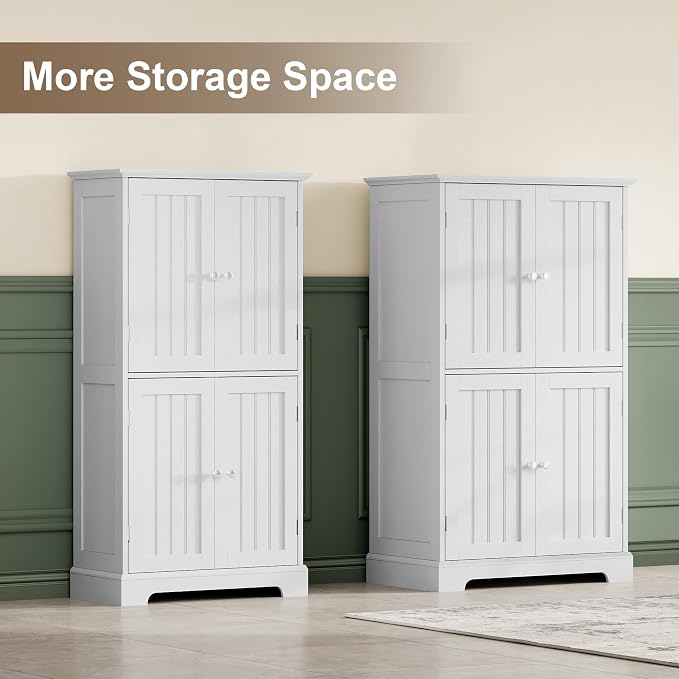 ChooChoo Bathroom Floor Cabinet, Modern Bathroom Storage Cabinet - Image 4
