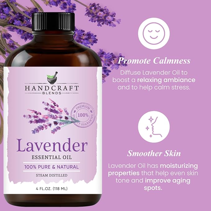 Handcraft Blends Lavender Angustifolia Essential Oil Gift Set – Huge 4 Fl Oz – - Image 4
