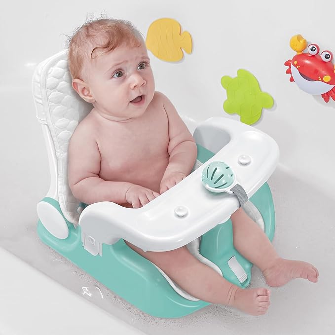BabyBond Baby Bath Seat with Sitting & Lying 2 Modes, 3-Speed Adjustment by BabyBond
