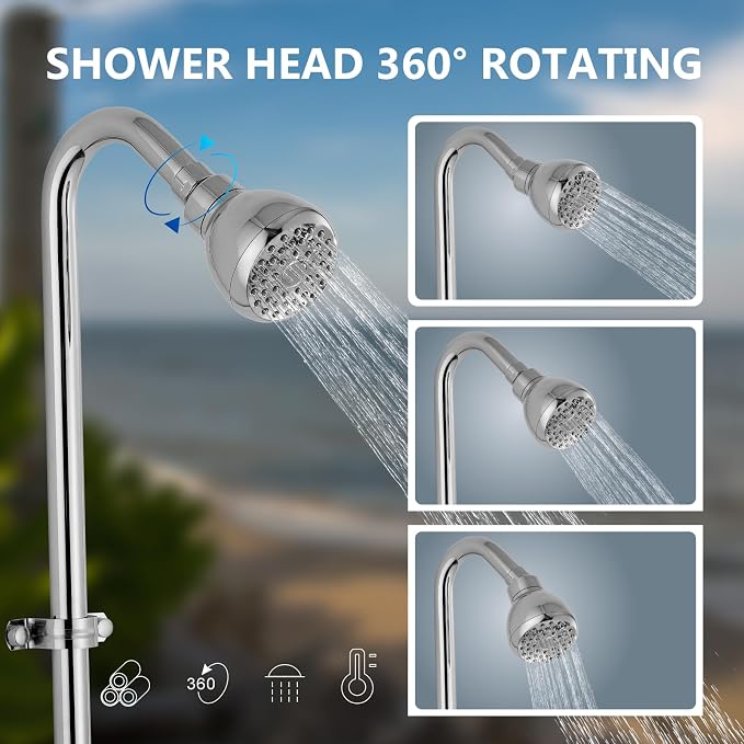 Aolemi Outdoor Shower Fixtures Kit Faucet System 3 Inch Center - Image 5