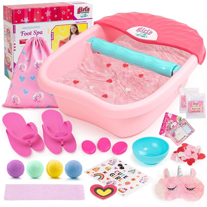 Kids Foot Spa Kit with Pedicure Set by BringWarmandGiftstoFamily
