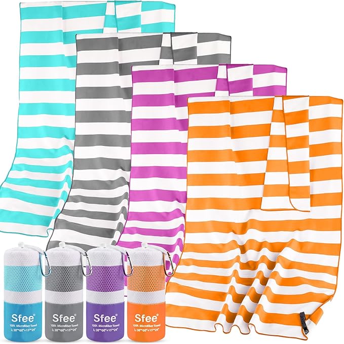 Sfee 2 in 1 Microfiber Beach Towel, Quick Dry Towel Camping Travel Towel Super by Sfee