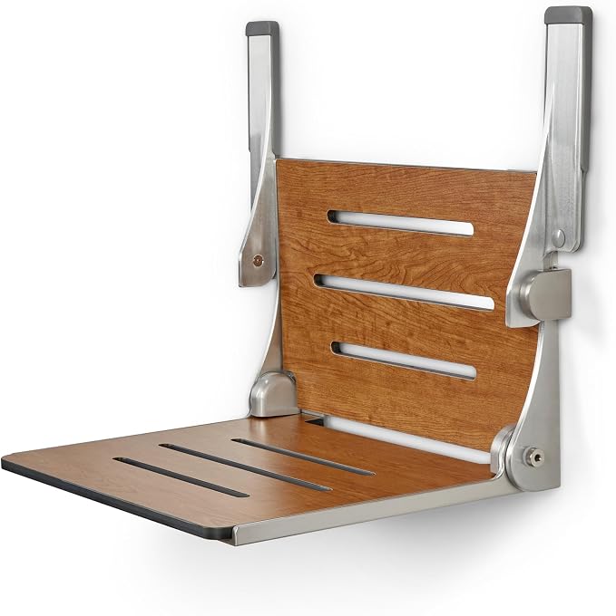 Seachrome Silhouette Comfort Folding Wall Mount Shower Bench Seat - Image 4