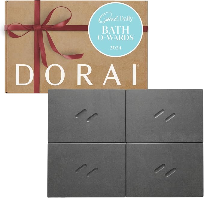Dorai Home Stone Bath Mat for Bathroom – Large, Quick-Drying, Non-Slip Surface by DoraiHome