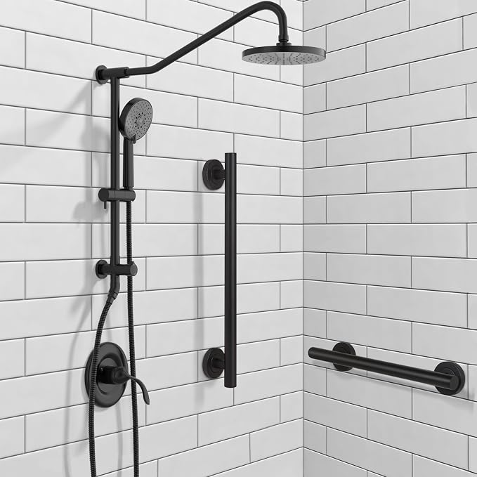 Lava Odoro Shower Grab Bar, Modern Stainless Steel Handicap Grab Bar - Image 3