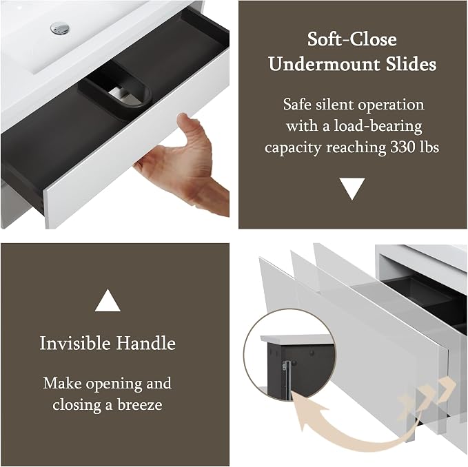 36 Inch Floating Bathroom Vanity - Image 2