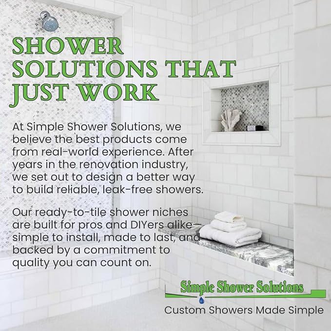 Shower Niche Insert Tile Ready, Recessed Wall Niche, Shower Inserts Kit - Image 7