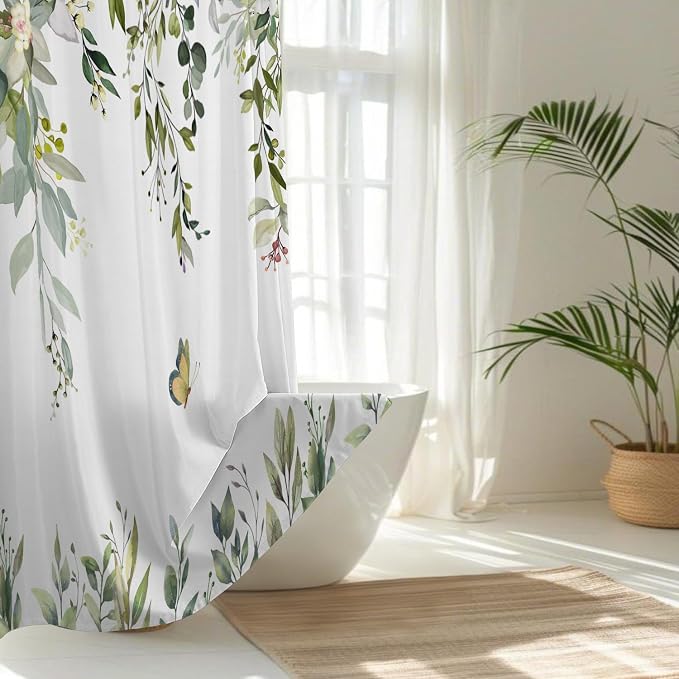No Hook Shower Curtain and Liner Set, Bath Curtain Sets - Image 2