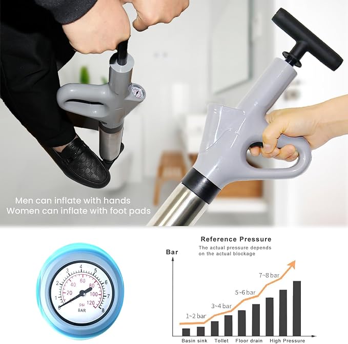 Plunger Toilet Pneumatic Drain Cleaner - Image 6