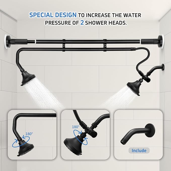 Tandem Shower Heads, Double Shower Head - Image 2