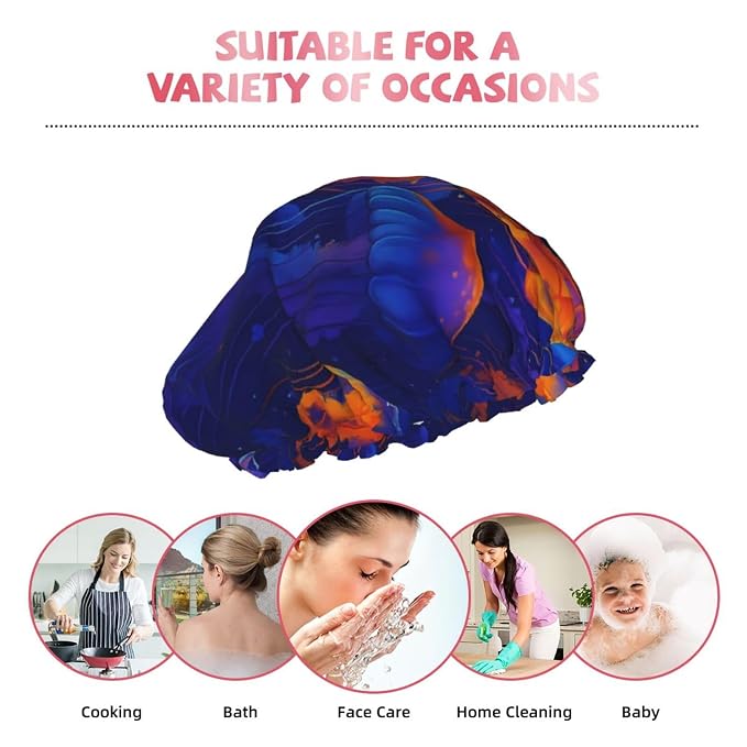 Fantasy Nautical Jellyfish Shower Cap - Image 9