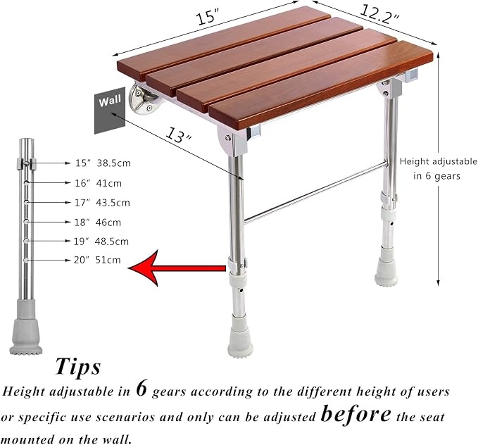 Folding Shower Seat Wall Mounted - Image 6