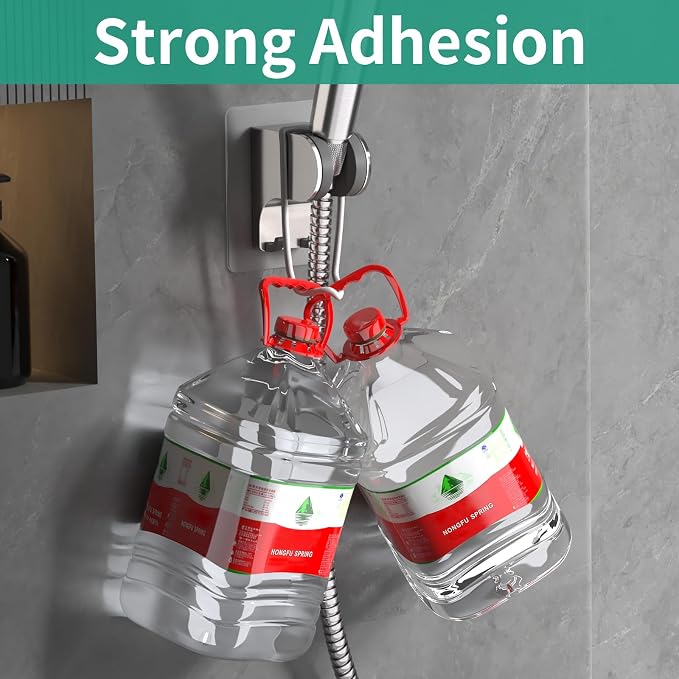 Hand Held Shower Head Holder Wall Mount, Shower Hose Holder Adhesive - Image 2