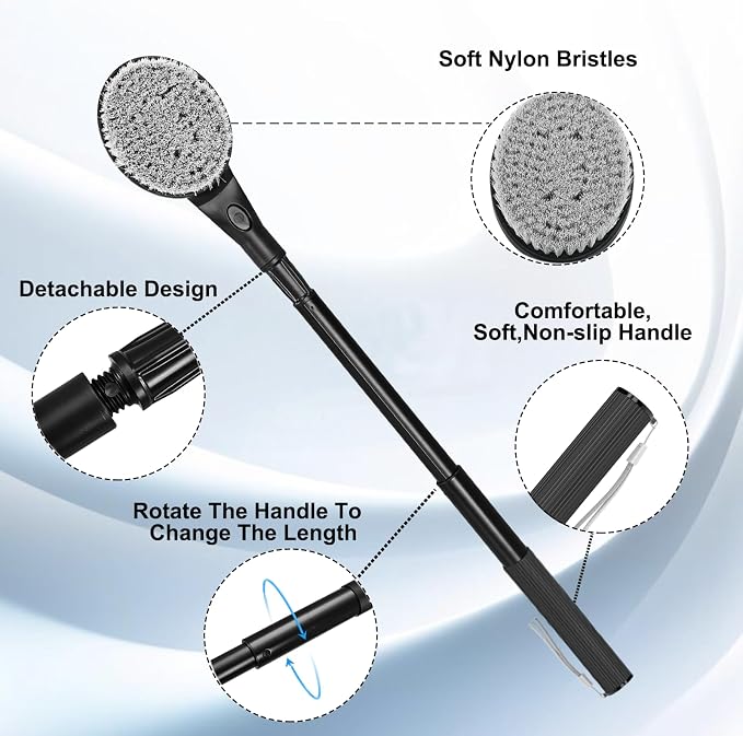 Back Scrubber for Shower, Back Scrubber for Shower for Men, Women and Elderly - Image 2