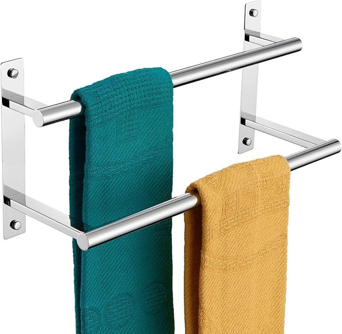 KOKOSIRI Bathroom Towel Racks 16 Inch Double Towel Bars Bath Towel Holder Towel by KOKOSIRI