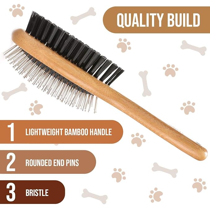 KylePet Dog Brush, Double Sided Pet Slicker Brush - Image 5