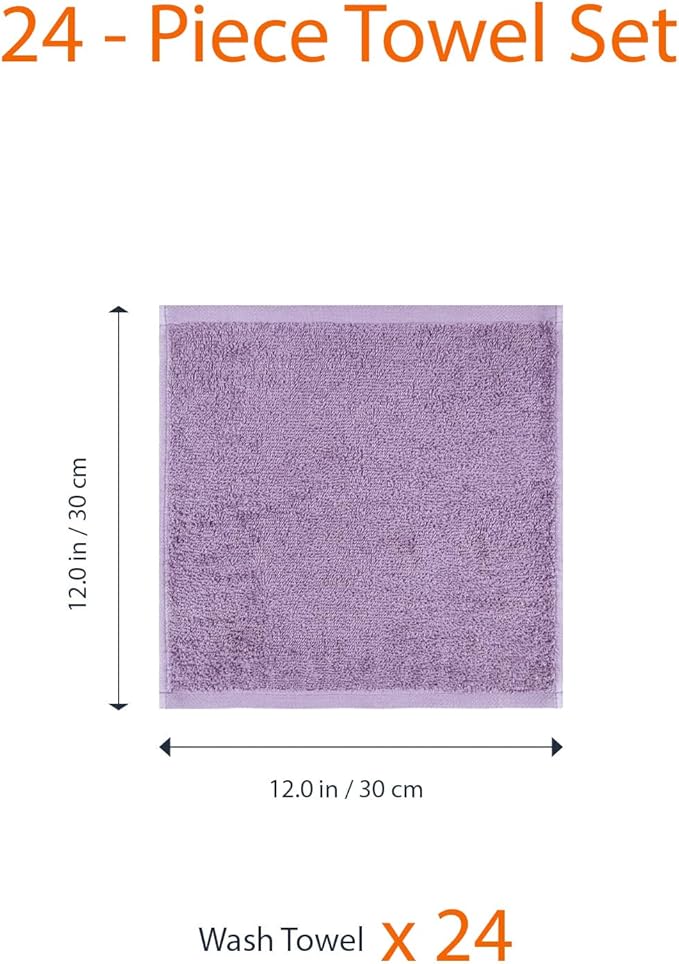 Amazon Basics face Towels for bathroom, 100% Cotton Extra Absorbent washcloth - Image 5