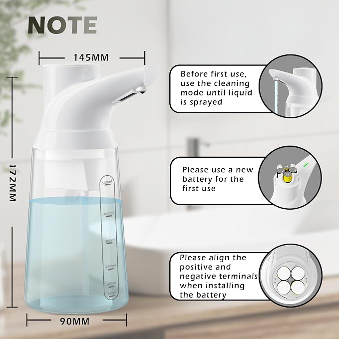 Adjustable Automatic Soap Dispenser Touchless, 4 Adjustable Levels，Battery - Image 3