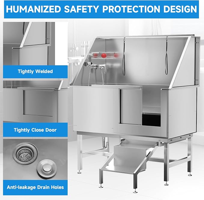 Dog Washing Station 50" Dog Grooming Tub - Image 5