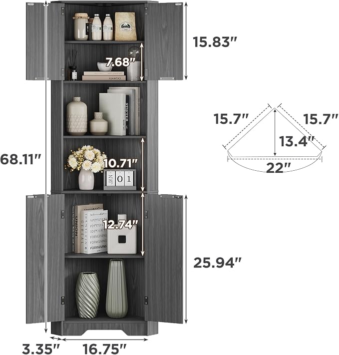 Fameill Tall Corner Cabinet - Image 2