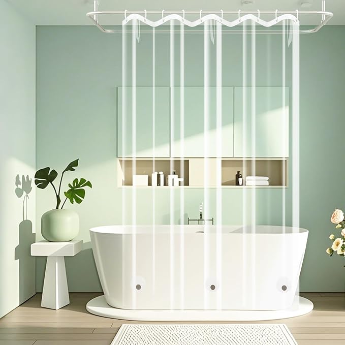 Waterproof Clear Shower Curtain Liner by Seenus