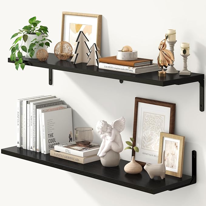 Fun Memories Deep Floating Shelves, 36W x 8D Floating Shelves Set of 2 by FunMemories