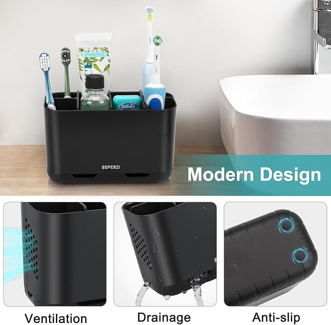 Boperzi Toothbrush Holders for Bathrooms Organizers and Storage, Large Tooth - Image 5