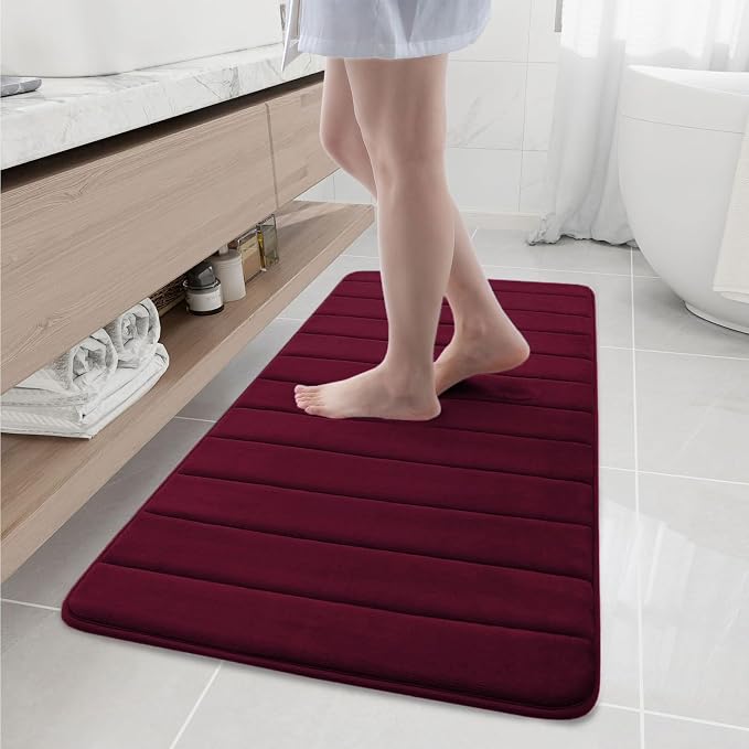 Buganda Memory Foam Bath Mat, Ultra Soft and Non-Slip Bathroom Rugs, Water by Buganda