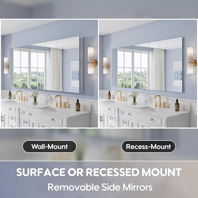WELLFOR 84" x 36" Bathroom Medicine Cabinet - Image 5