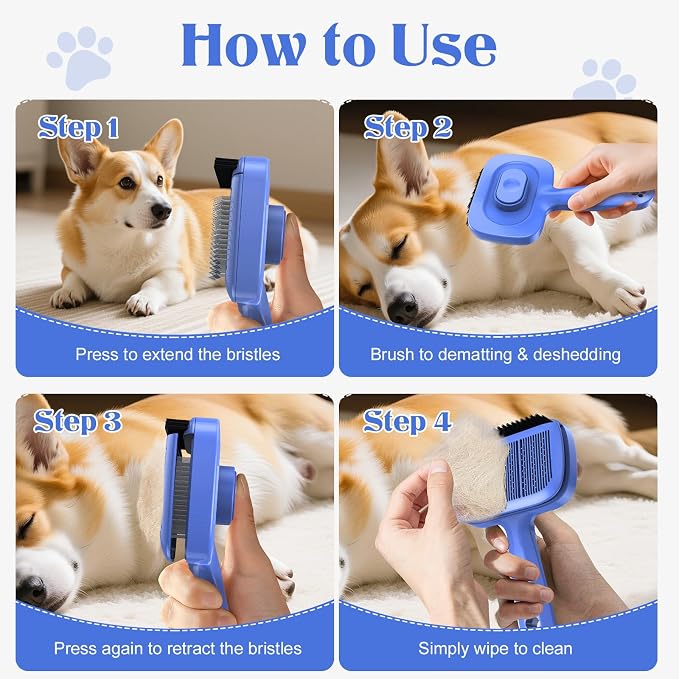 Self Cleaning Dog Brush for Shedding - Image 8