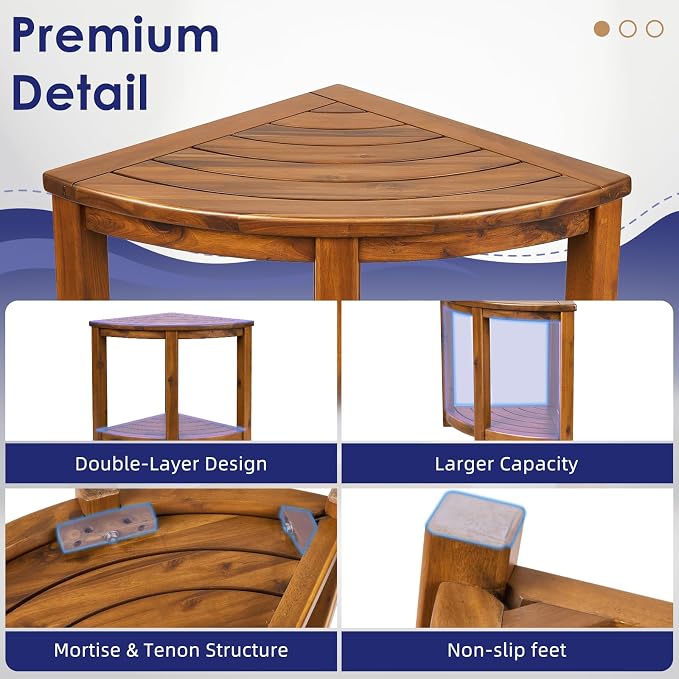 Teak Shower Stool - Image 4