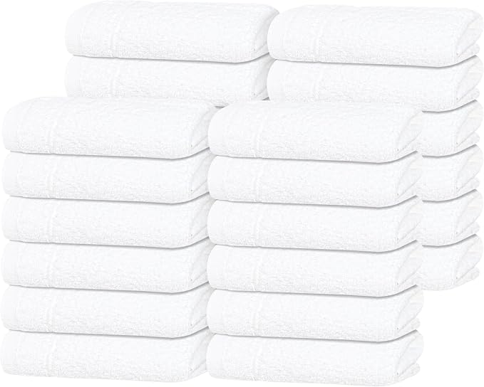 Tens Towels Pack of 24 Washcloths, 12 x 12 Inches, Lighter Weight, Quick to Dry by TensTowels