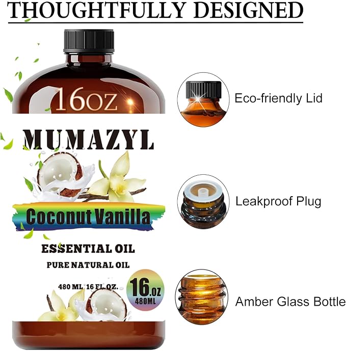 Coconut Vanilla Essential Oil, Coconut Vanilla Oil 16 Fl Oz 480ML - Image 2