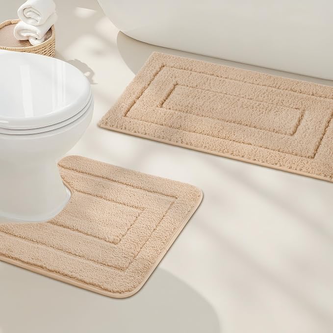 GRANNY SAYS Bathroom Rugs Sets 2 Piece, Soft Absorbent Microfiber Bath Mats by GRANNYSAYS