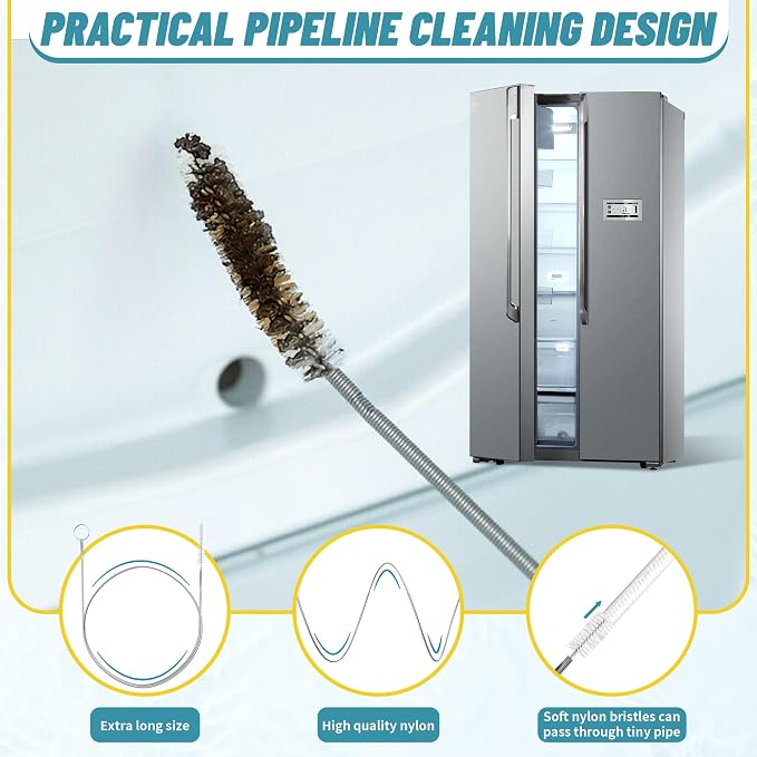 35.5 Inch Drain Clog Remover Tool, 30 Inch Sink Snake Drain Tool & 59 Inch Tube - Image 5