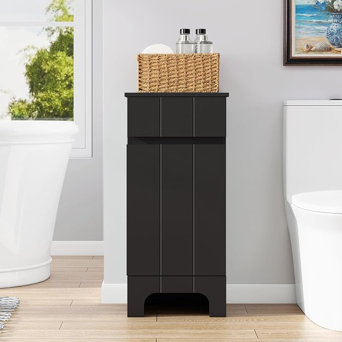 Small Bathroom Cabinet with Adjustable Shelves, Anti-Tip Design, 14.96" L x - Image 4
