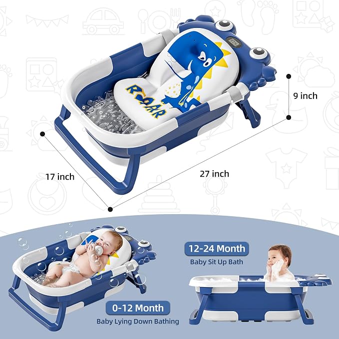 Collapsible Baby Bathtub for Newborns to Toddler - Image 2
