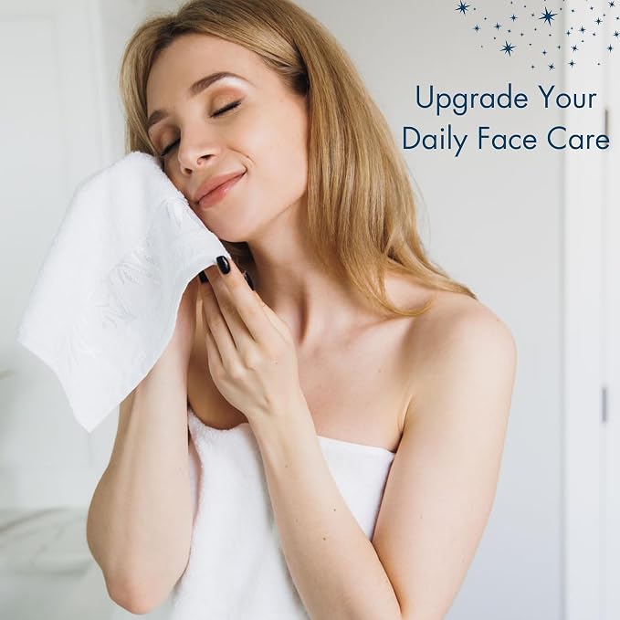 Set of 6 Luxury Wash Cloths for Your Face Viscose Bamboo & Turkish Cotton - Image 4