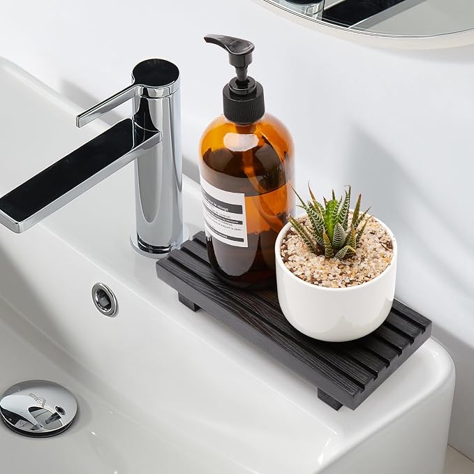 Small Black Bathroom Decor Tray - Image 3
