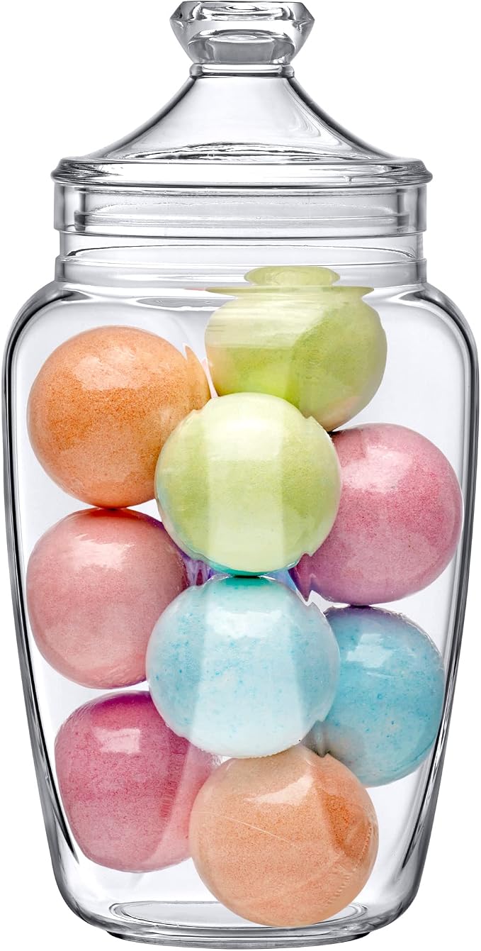 Amazing Abby - Eleanor - Plastic Bathroom Canister, Acrylic Apothecary Jar by AmazingAbby