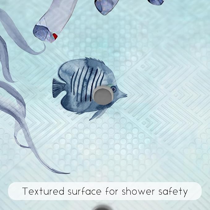 Bathtub Mat Non Slip, Turtle Square Bath tub Mat Shower Floor Mat - Image 5