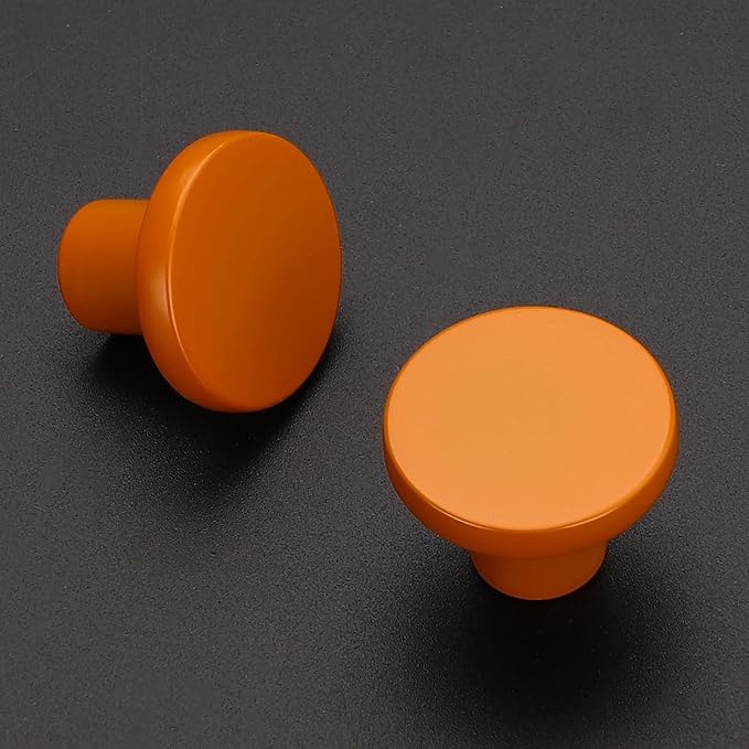 Ravinte 25 Pack Cabinet Knobs Orange Kitchen Cabinet Knobs Round Dresser Drawer - Image 2