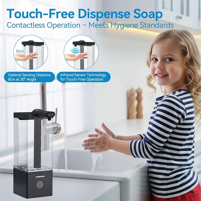 Automatic Soap Dispenser Touchless, Soap Dispenser Bathroom, Large Transparent - Image 6