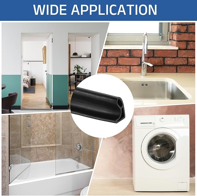 uxcell Shower Water Barrier, 1.18"W x 1.77"H - Image 6