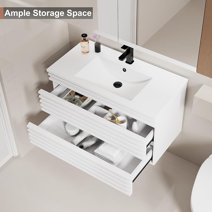 LUCKWIND 36" Floating Bathroom Vanity - Image 4