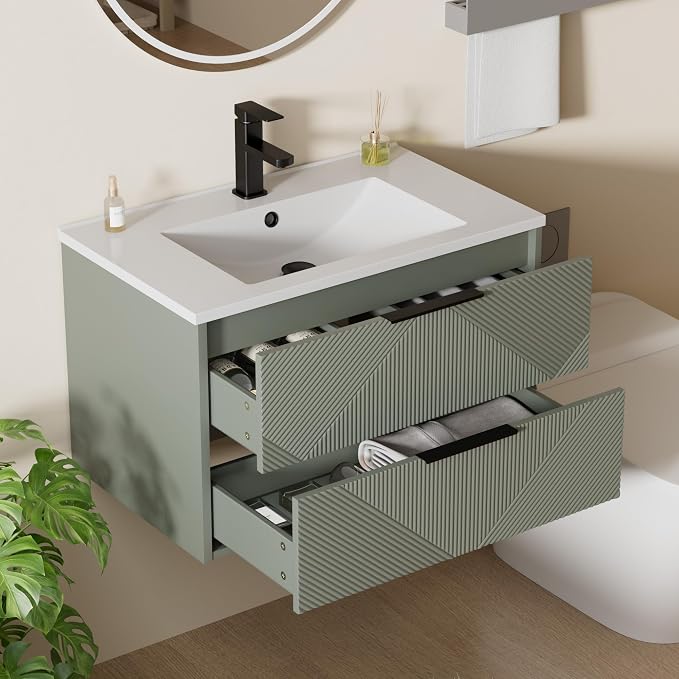 LUCKWIND 30" Floating Bathroom Vanity by LUCKWIND