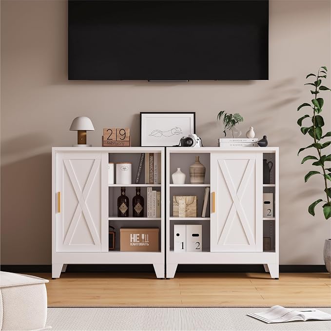 Farmhouse Coffee Bar Cabinet, Buffet Storage Cabinet, Sideboard - Image 3
