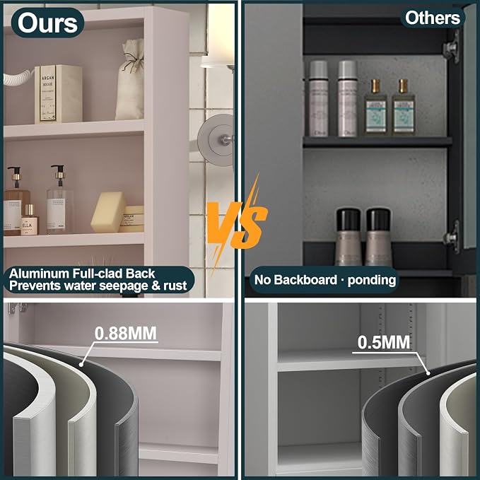 LED Lighted Bathroom Medicine Cabinet - Image 5