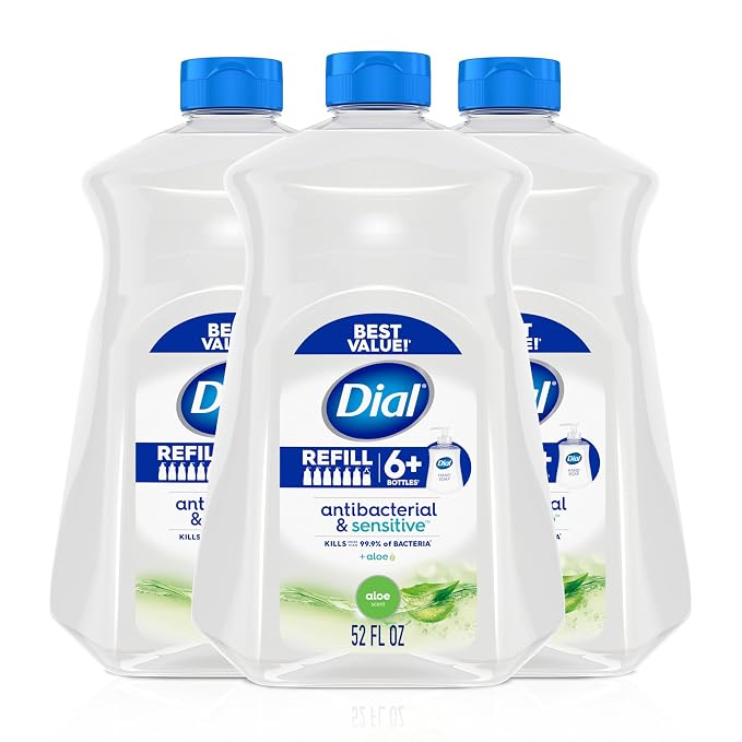 Dial Antibacterial Defense Liquid Hand Soap + Aloe, Aloe Scent, 52 Fl Oz Hand by DialSoap