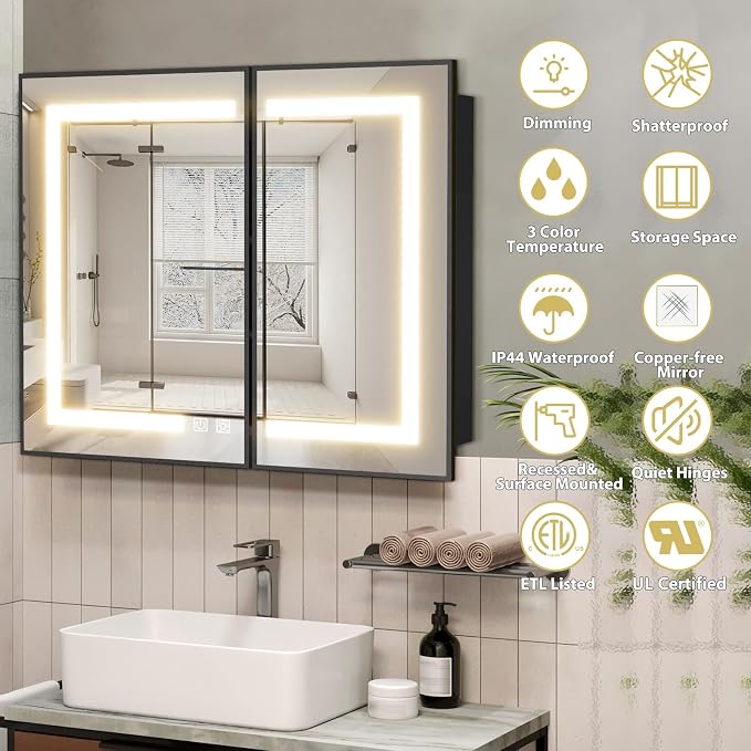 ROOMTEC Lighted Medicine Cabinet - Image 3